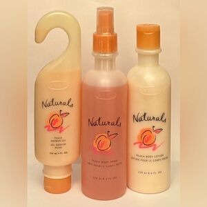 Avon Naturals Peach shower gel with body lotion & body spray